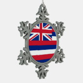 Snowflake Ornament met vlag Hawaï (Links)