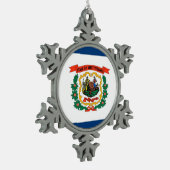 Snowflake Ornament met West Virginia Flag (Links)