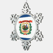 Snowflake Ornament met West Virginia Flag (Rechts)