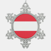 Snowflake Ornament with Austria Flag (Voorkant)