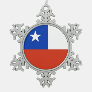 Snowflake Ornament with Chili Flag
