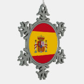 Snowflake Ornament with Spain Flag (Links)