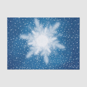 Snowflake over Blue Winter Sky-themapapier Tissuepapier