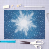 Snowflake over Blue Winter Sky-themapapier Tissuepapier (Craft)