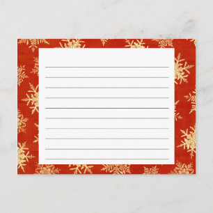 Snowflake Overdekte Kerst Recept Kaart