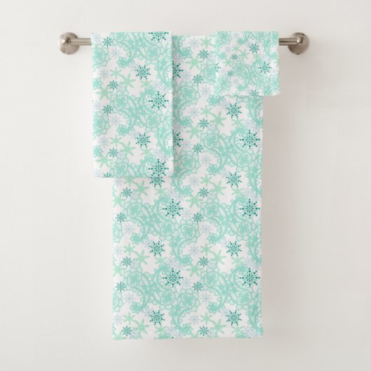 Snowflake Paisley Bad Handdoek (Insitu)