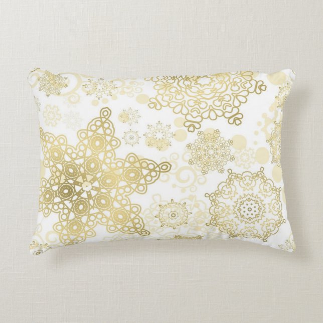 Snowflake patroon accent kussen (Voorkant)