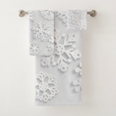 Snowflake patroon bad handdoek (Insitu)