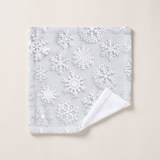 Snowflake patroon bad handdoek (Wasdoekje)