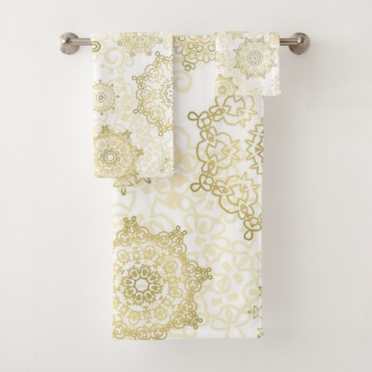 Snowflake patroon bad handdoek (Insitu)