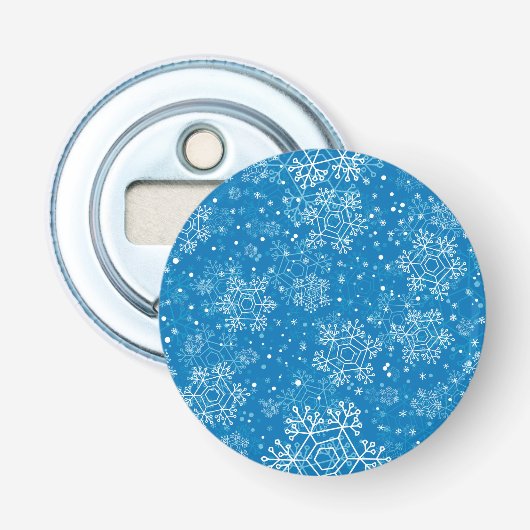 Snowflake patroon button flesopener (Voorkant)