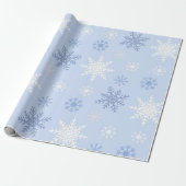 Snowflake patroon cadeaupapier (Uitgerold)
