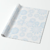 Snowflake patroon cadeaupapier (Uitgerold)