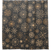 Snowflake patroon douchegordijn (Voorkant)