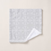 Snowflake patroon - grijs en wit. bad handdoek (Wasdoekje)