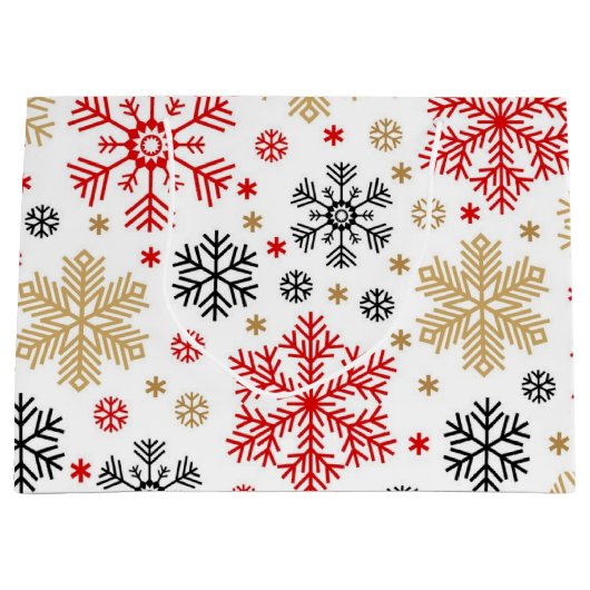 Snowflake patroon groot cadeauzakje (Voorkant)