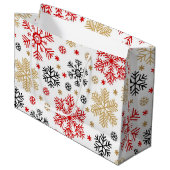 Snowflake patroon groot cadeauzakje (Voorkant Gekanteld)