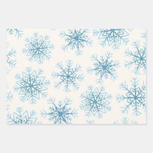Snowflake patroon inpakpapier vel