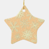 Snowflake patroon keramisch ornament (Voorkant)