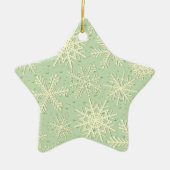 Snowflake patroon keramisch ornament (Voorkant)