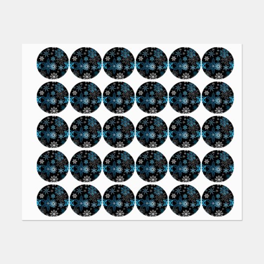 Snowflake patroon labels (Vel)