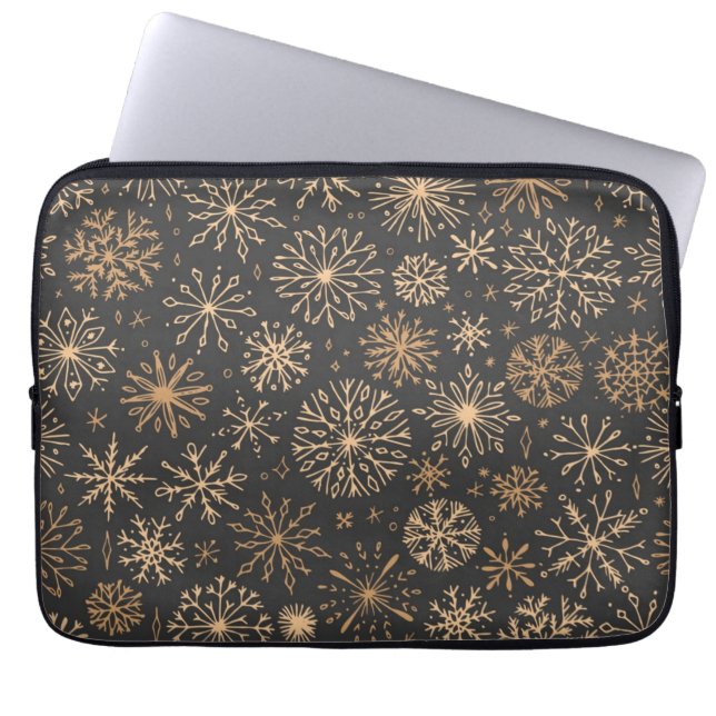 Snowflake patroon laptop sleeve (Voorkant)