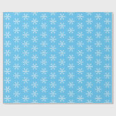 Snowflake Patroon op lichtblauw Cadeaupapier (Vlak)