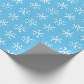 Snowflake Patroon op lichtblauw Cadeaupapier (Hoek)