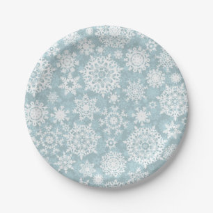 Snowflake patroon papieren bordje