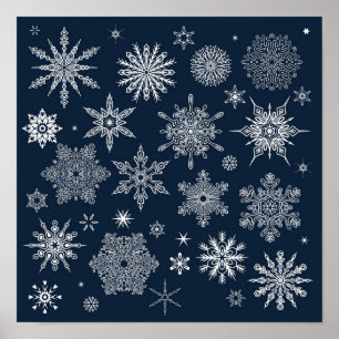 Snowflake patroon poster