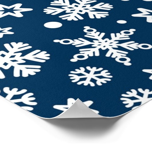 Snowflake patroon poster (Hoek)