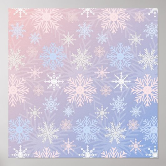 Snowflake patroon poster (Voorkant)