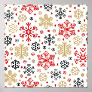 Snowflake patroon poster