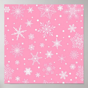 Snowflake patroon poster
