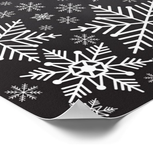 Snowflake patroon poster (Hoek)