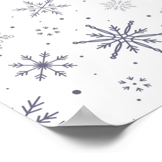 Snowflake patroon poster (Hoek)