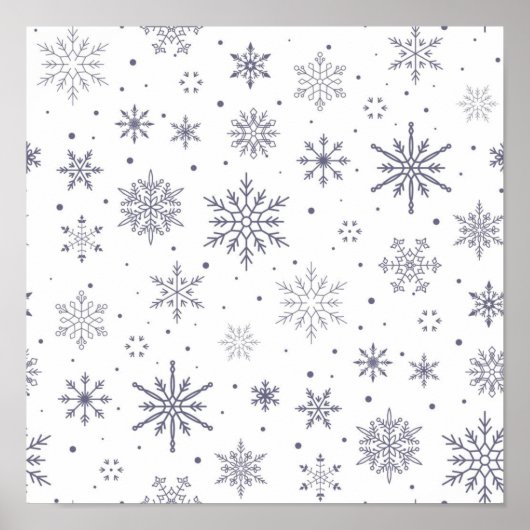 Snowflake patroon poster (Voorkant)