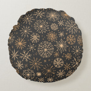 Snowflake patroon rond kussen