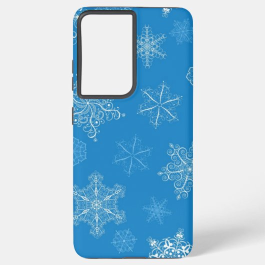 Snowflake patroon samsung galaxy hoesje (Achterkant)