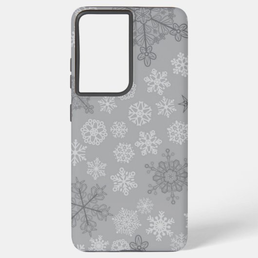 Snowflake patroon samsung galaxy hoesje (Achterkant)