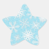 Snowflake patroon ster sticker (Voorkant)
