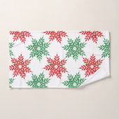 Snowflake Patroon voor rode en groene Waterverf 2 Bad Handdoek (Handdoek)