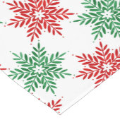 Snowflake Patroon voor rode en groene Waterverf 2 Korte Tafelloper (Hoek)