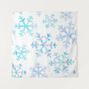 Snowflake patroon wandkleed