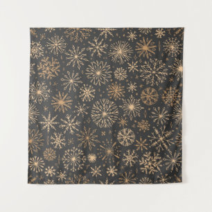 Snowflake patroon wandkleed