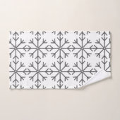 Snowflake patroon - zwart-wit. bad handdoek (Handdoek)