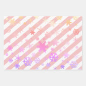 Snowflake patroonstrips voor holografisch kerstfee inpakpapier vel (Voorkant 2)