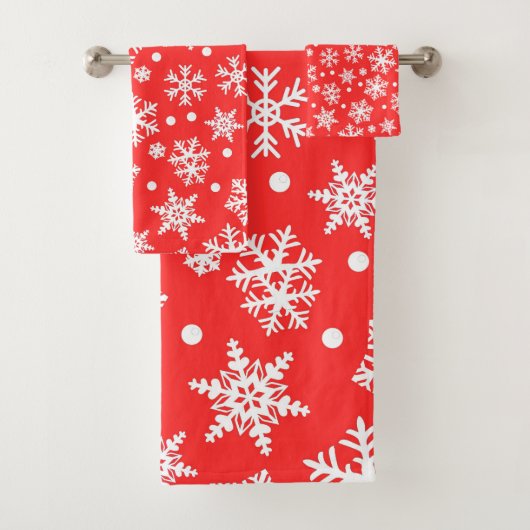 Snowflake Pattern Bad Handdoek (Insitu)