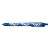 Snowflake Pattern Blauwe Inkt Pen (Bodem)