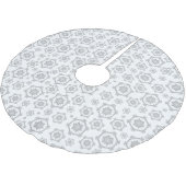 Snowflake Pattern Elegant Grey Kerstfeestdag Kerstboom Rok (Gekanteld)